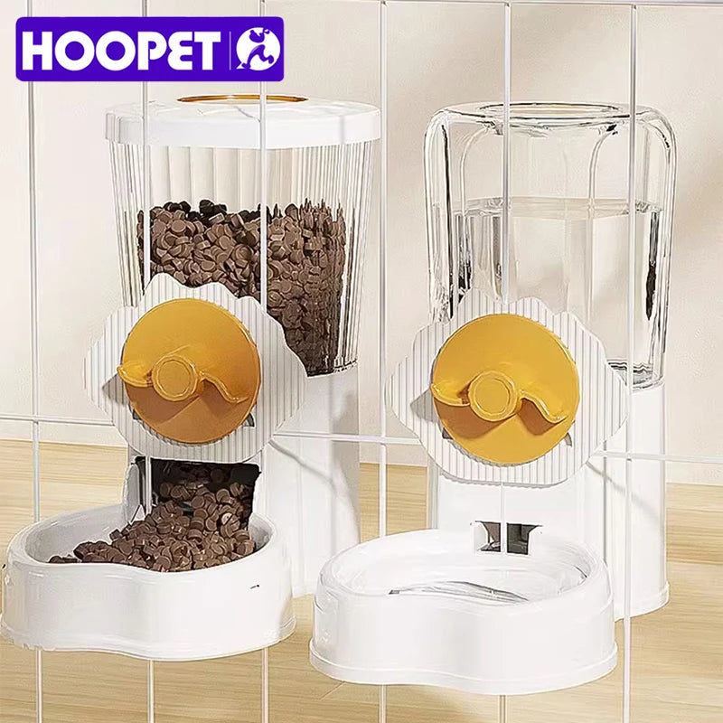 Hanging Bottle Auto Pet Feeder Cat Puppy Medium Capacity Gravity Refill PP Cage Household Young Pet Feeding Set