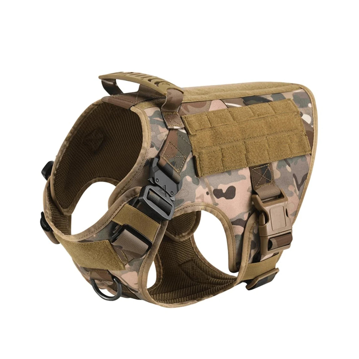 Tactical Nylon Dog Harness Padded Vest With Quick Release Buckle