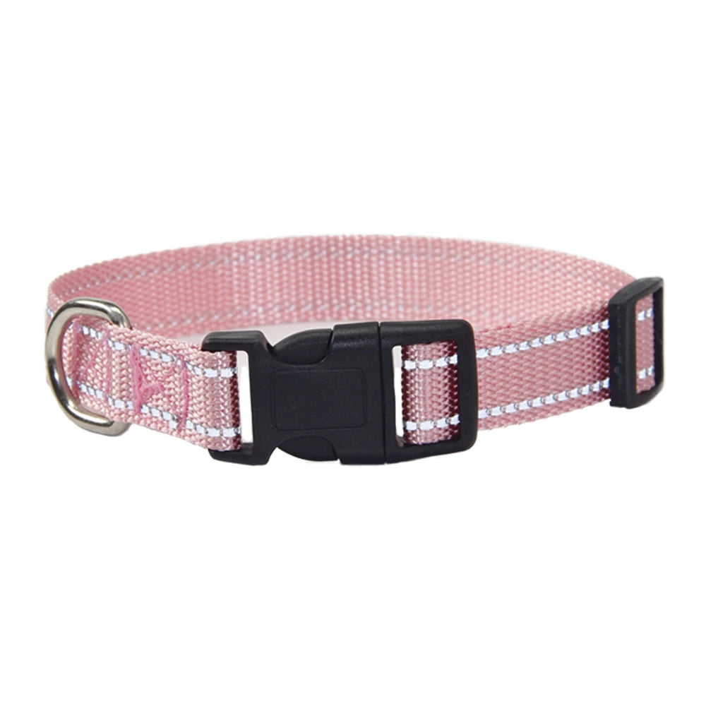 Nylon Collar Leash Set Adjustable Durable Small Medium Large Dog Safe Nylon Daily Walking Outdoor