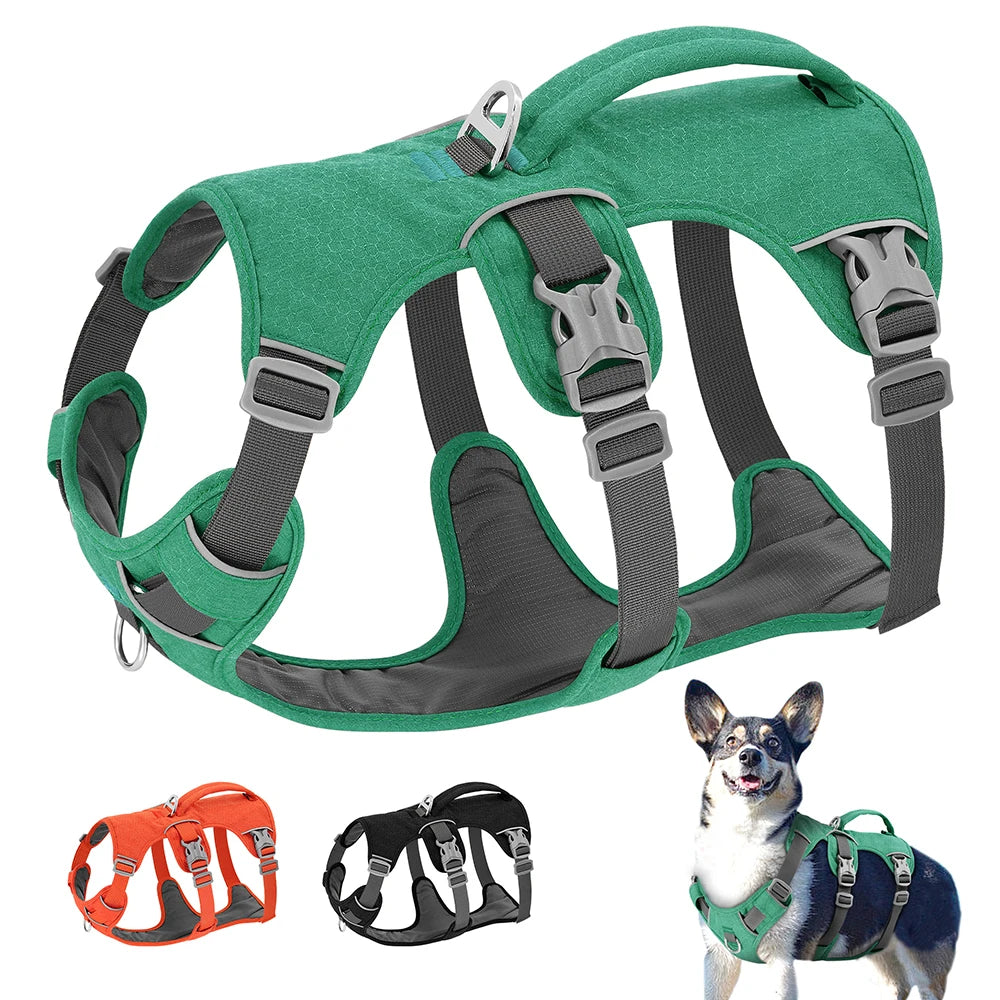 Nylon Reflective Dog Harness With Adjustable Handle
