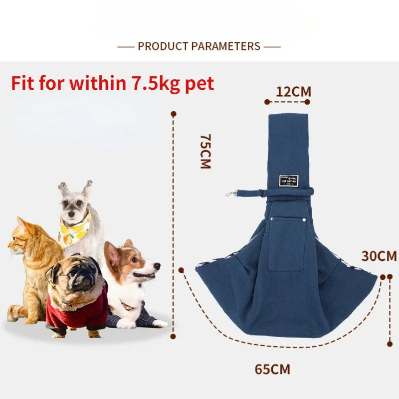 Portable Crossbody Dog Bag And Cat Sling Carrier For Travel