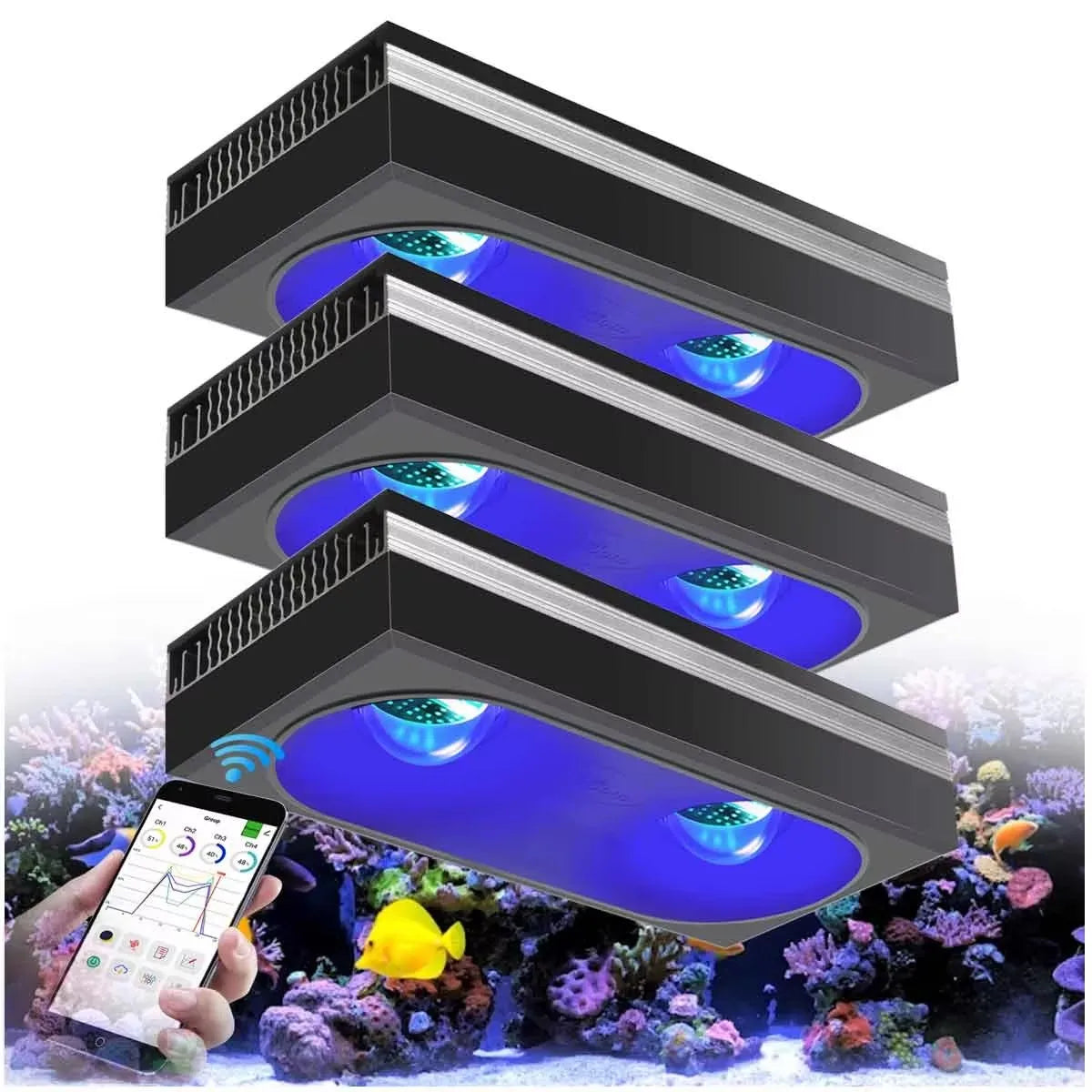 PopBloom RL180 WiFi LED Aquarium Light For Reef Tanks