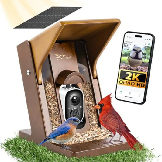 SHXI Solar Powered Smart Bird Feeder With Camera AI Identification