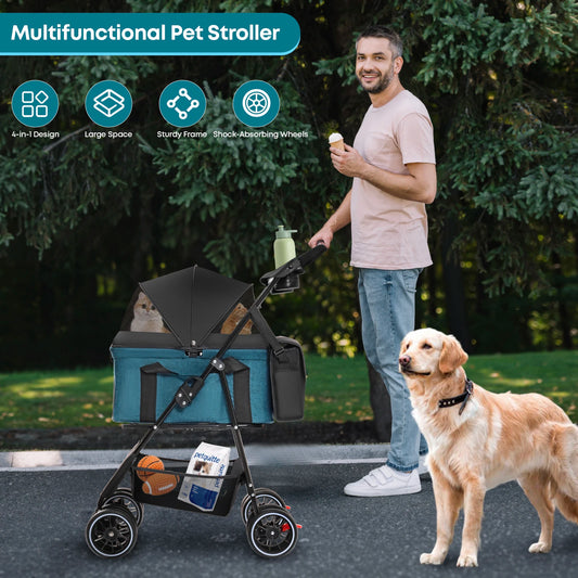 CHIHUAHUA 3 In 1 Pet StrollerPro For Dogs And Cats