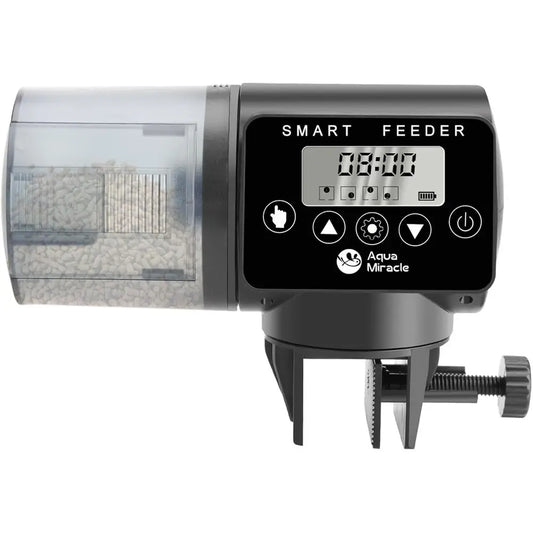 Automatic Aquarium Fish Feeder With Programmable Timer And Digital Display