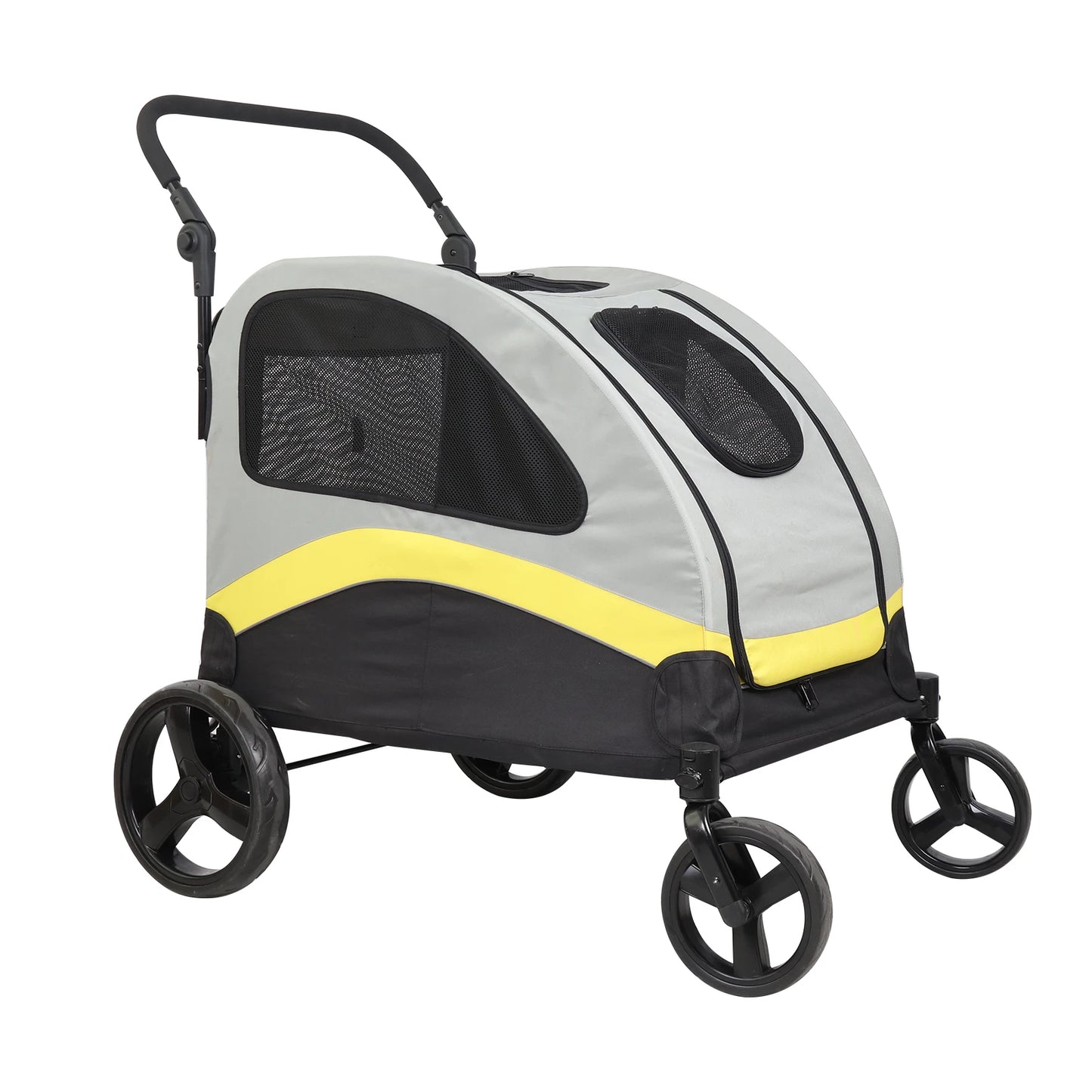 Pet Stroller For Two Dogs Folding Jogger Wagon With Divider