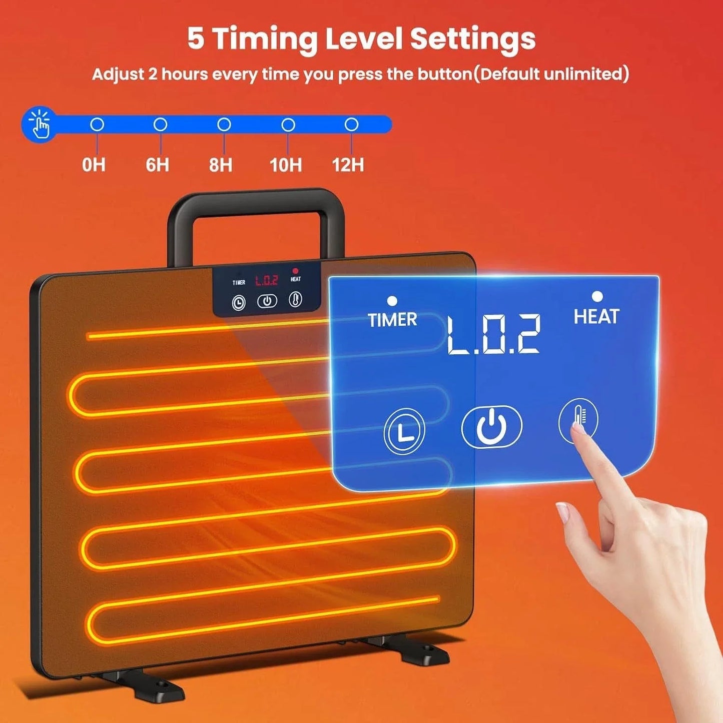 Chicken Coop Heater Thermostatic Panel With Adjustable Temperature For Poultry