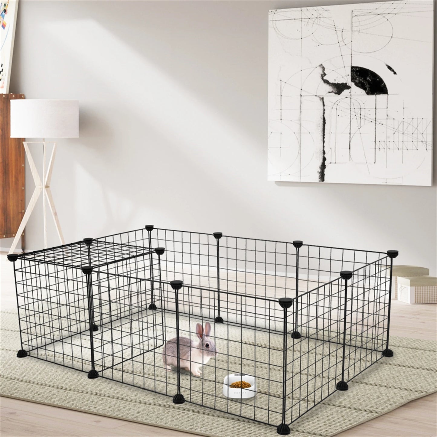 Pet Playpen Indoor Metal Wire Cage For Small Animals