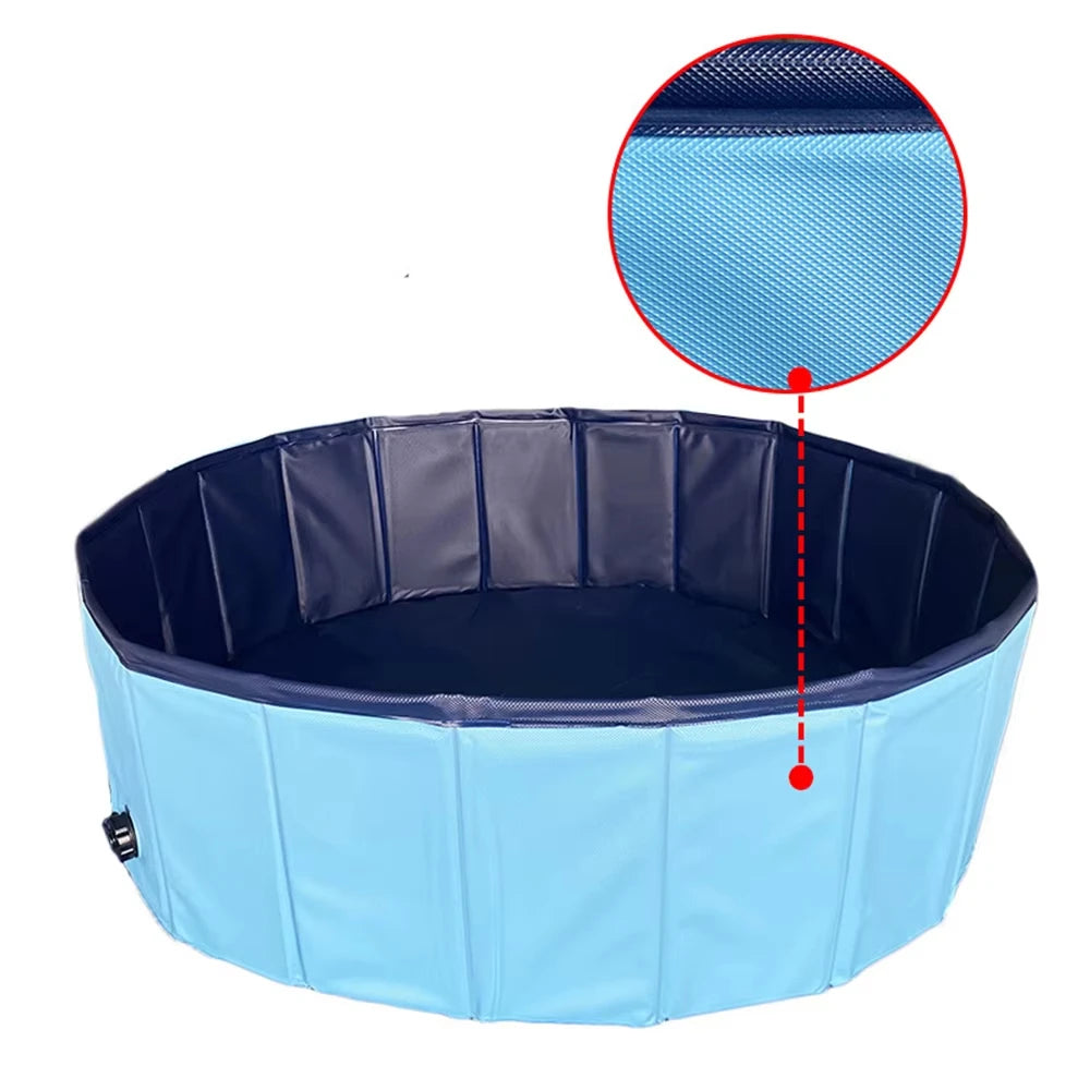 Dog Swimming Pool or Pool Cover Portable Plastic Pool Grooming Tub Bathing Scratch Resistance Pet Pools Bathtub for Large Dogs