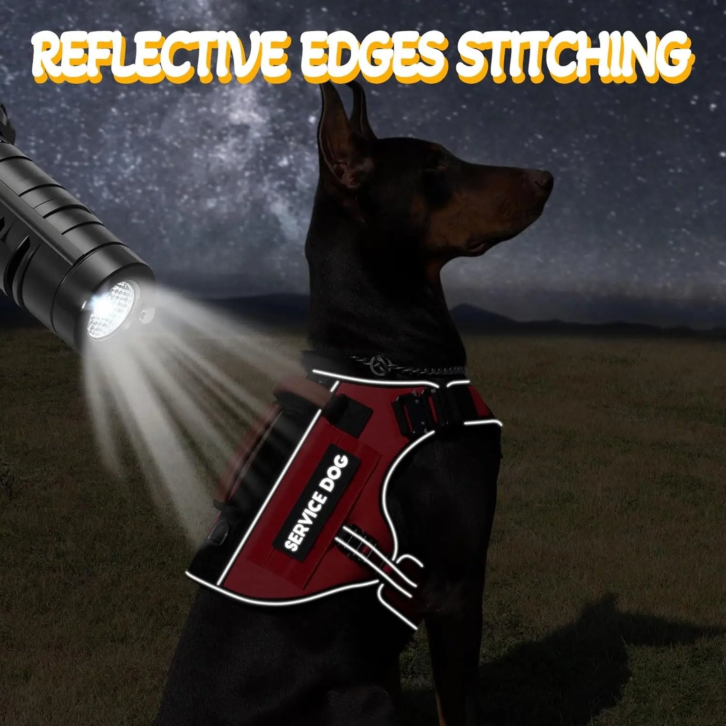 Tactical Dog Harness Metal Buckles Reflective No Pull Vest