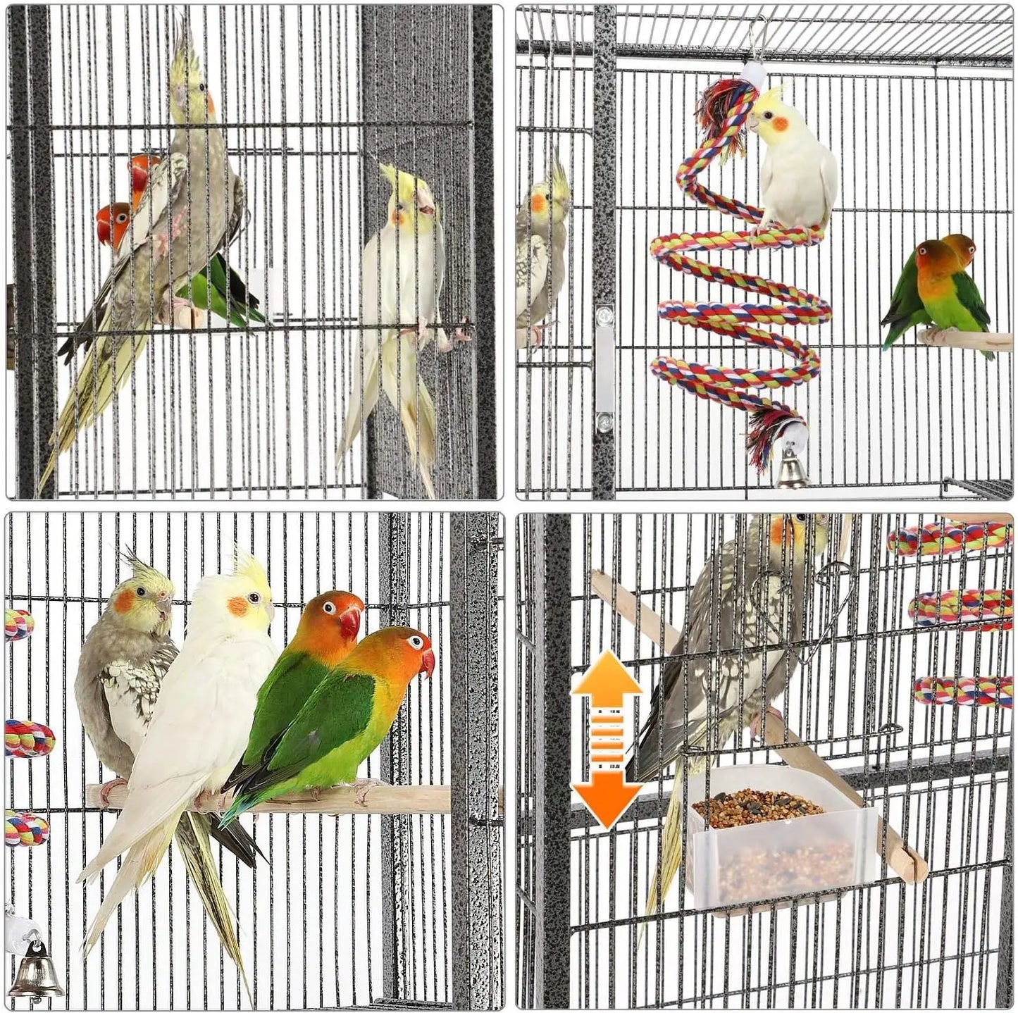 Iron Bird Cage For Parrots And Other Birds Indoor Use