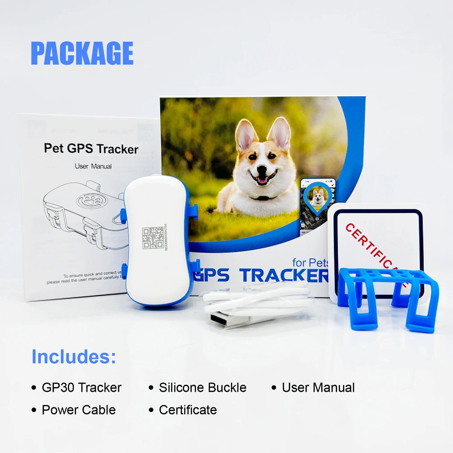 GPS Pet Tracker for Dogs and Cats Real Time Tracking
