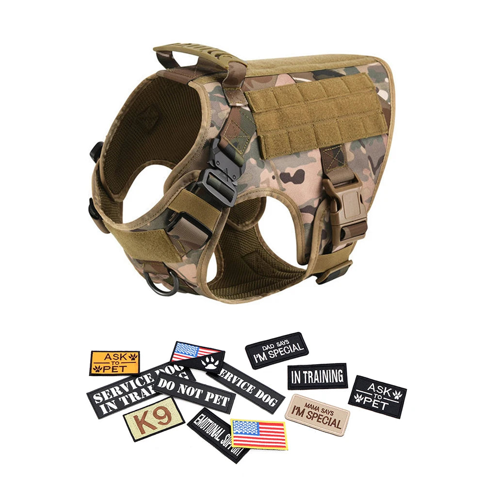 PETRAVEL Military Style Dog Harness Vest Set For Training