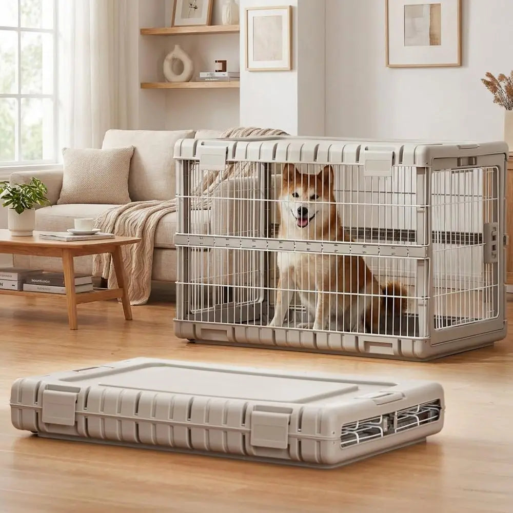 Collapsible Heavy-Duty Dog Kennel for Large Dogs