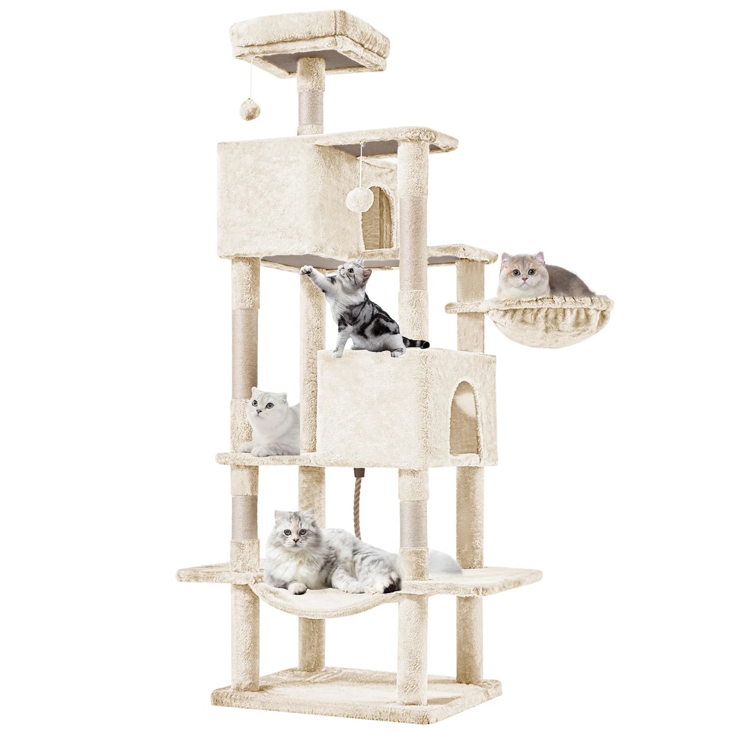 MCQ Cat Tree Tower With Sisal Scratching Posts