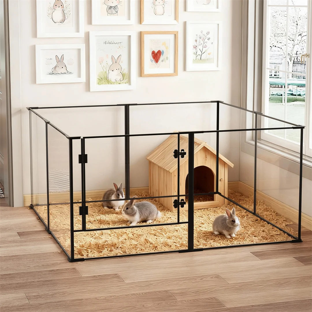 Bingopaw 8 Panel Acrylic Dog Playpen Indoor Pet Fence