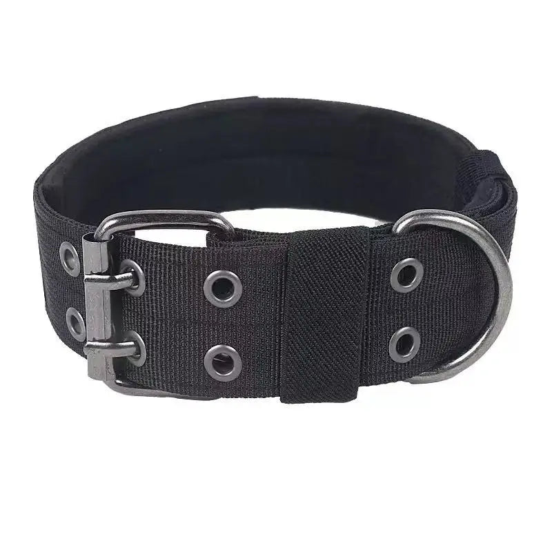 Outdoor Adjustable Military Dog Collar Traction Rope Metal D-Ring and Buckle Working Dog Collar Five-Level for Medium and Large dog harness and leash set pet collars ip67 waterproof pet collar harness