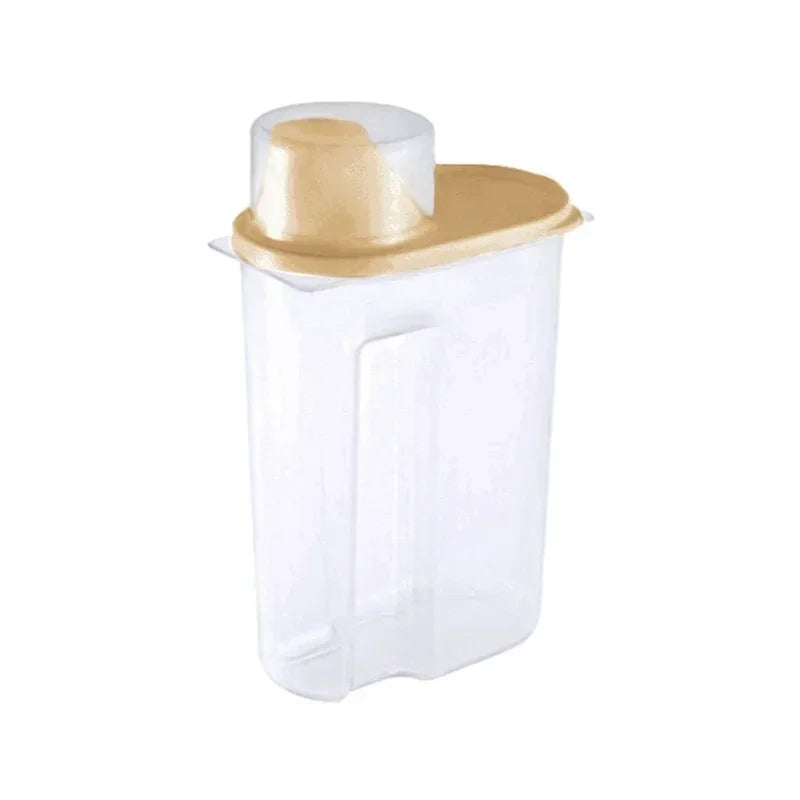 Pet Food Storage Jar with Measuring Cup Airtight Container for Dog Cat Dry Food Convenient Portion Control  Pet Supplies