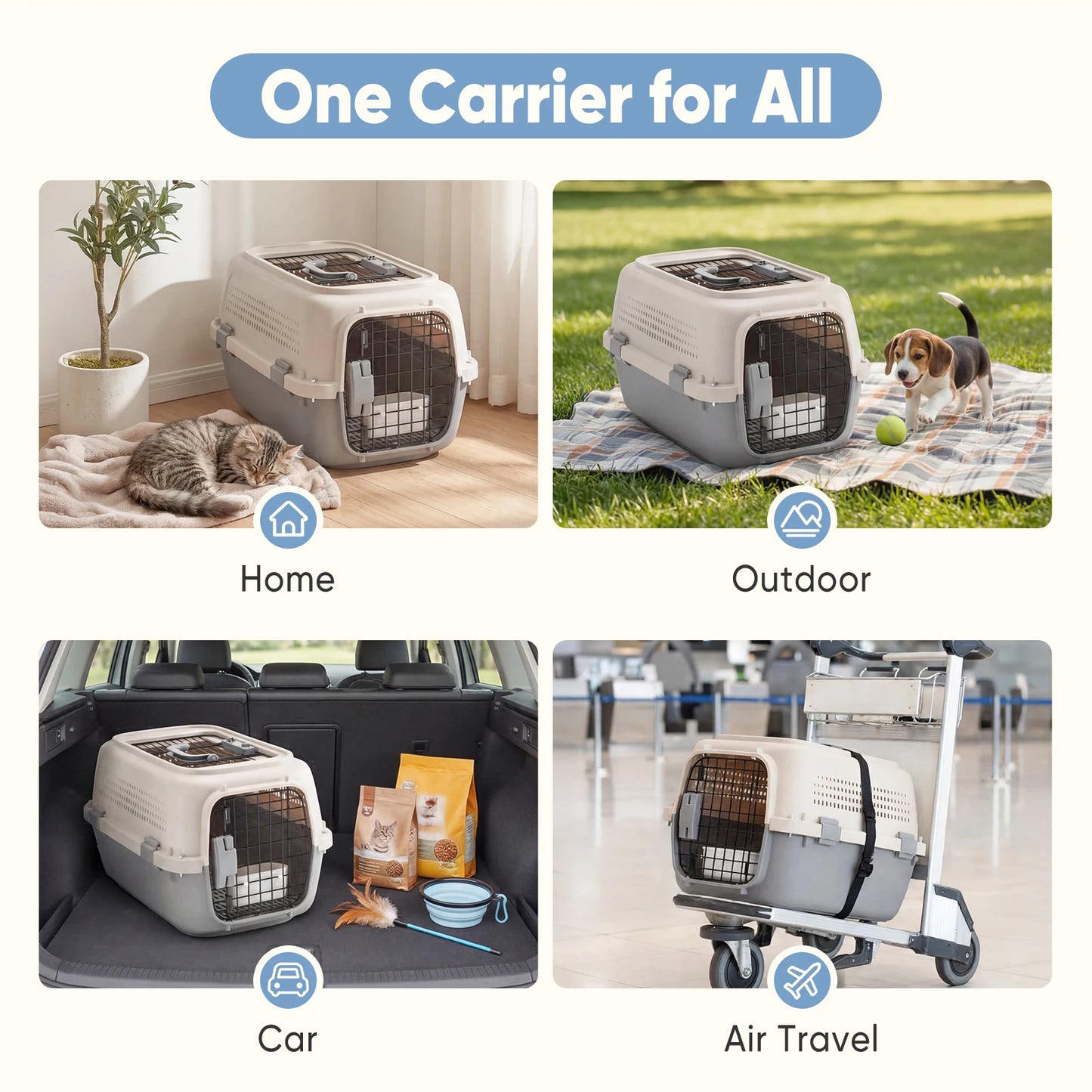 Pet Carrier With Enhanced Security Latches For Small Pets