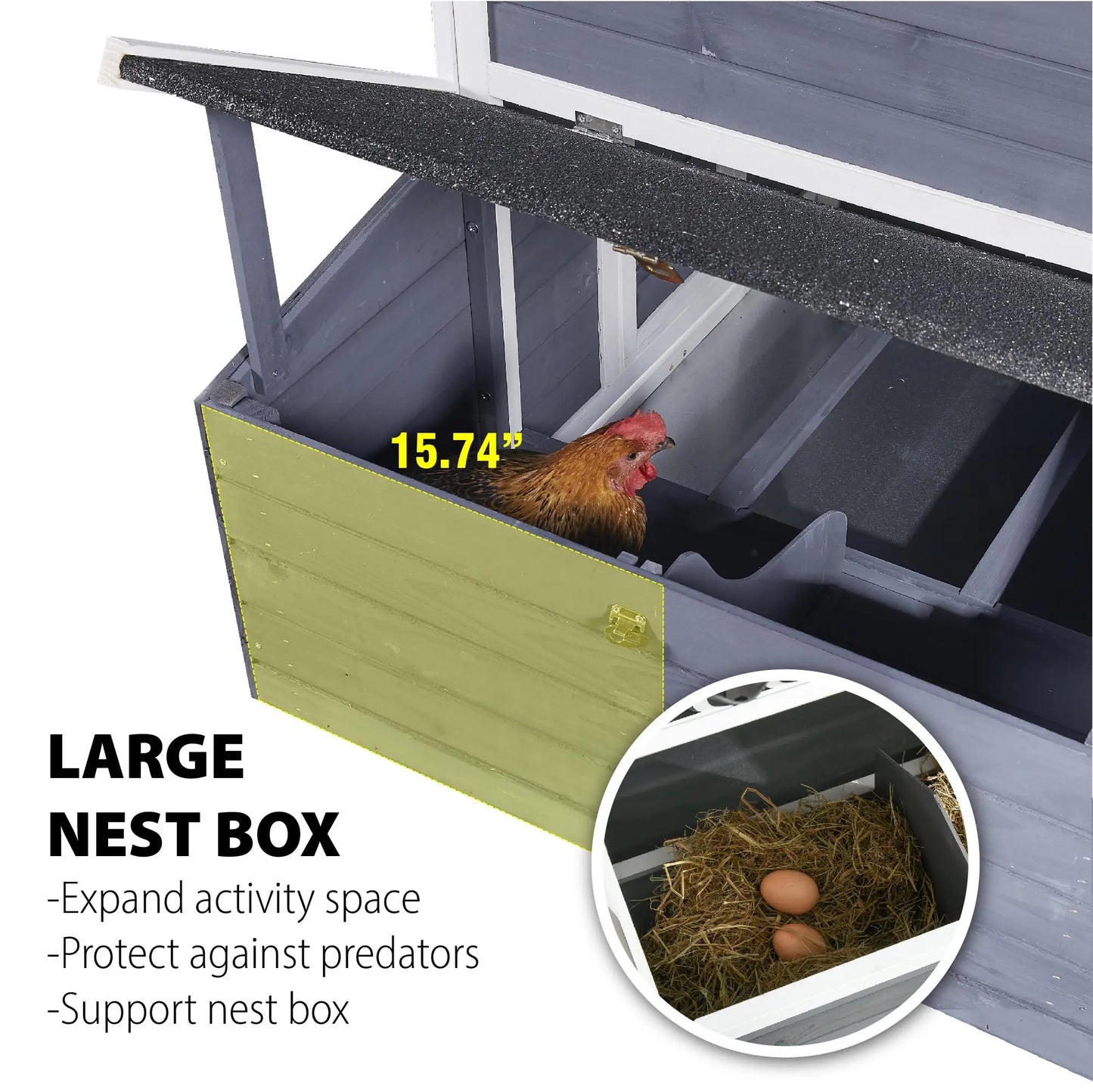 Outdoor Chicken Coop For Four Chickens With Waterproof Roof