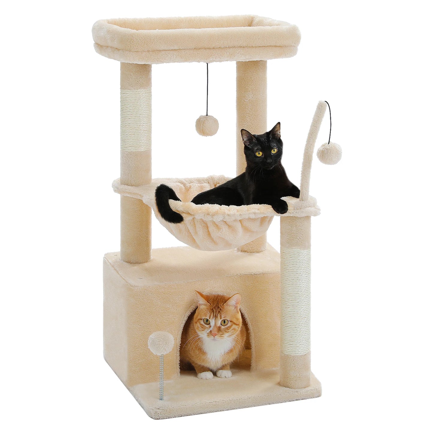 PAWZ Road 4-In-1 Cat Tree With Condo Scratching Post