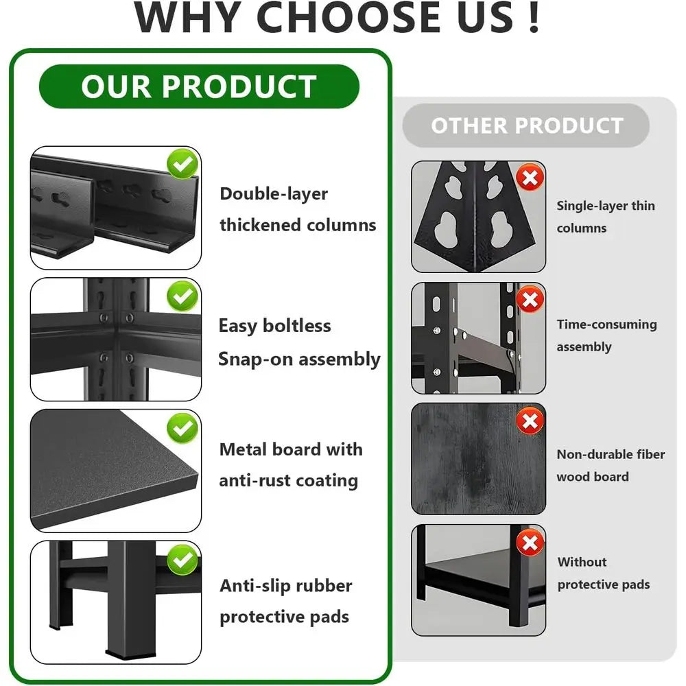 Heavy Duty 5-Tier Metal Storage Rack For Aquariums And Terrariums