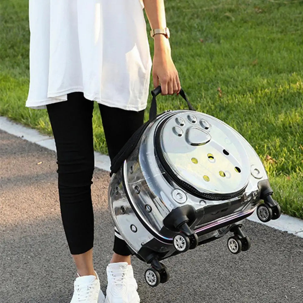 Pet Trolley Case With Ventilation Holes For Cats And Travel
