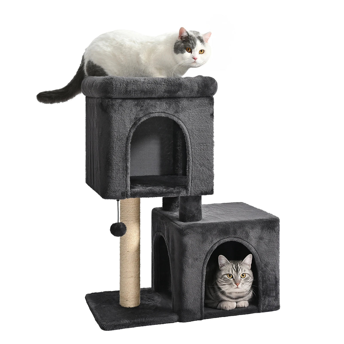 Pawz Road 30 Inch Cat Tree With Two Condos And Sisal
