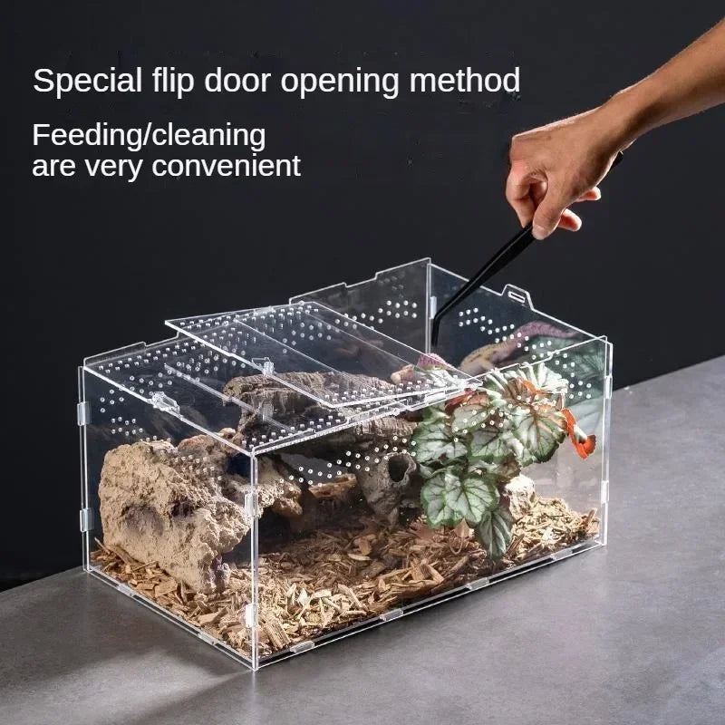 Acrylic Reptile Habitat Terrarium Box Enclosure For Tarantulas
