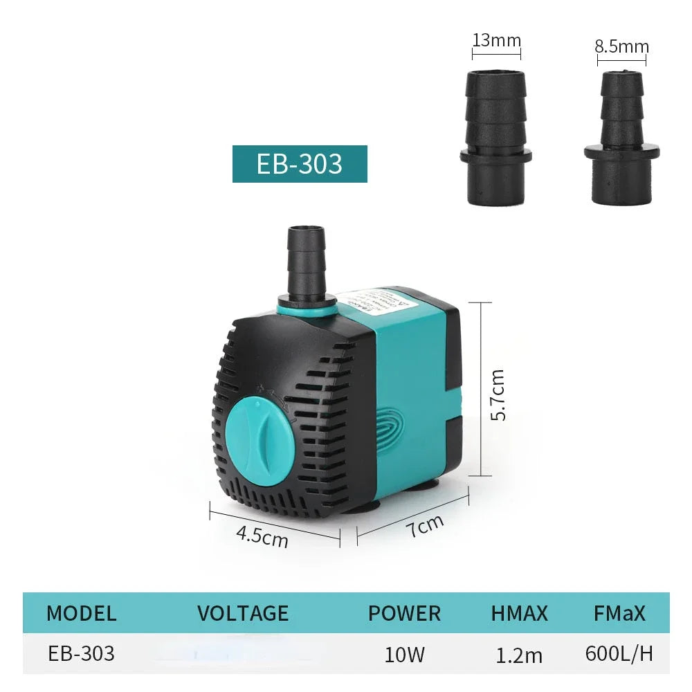 Ultra Quiet Submersible Aquarium Water Pump 110240V 3W 10W 15W 25W