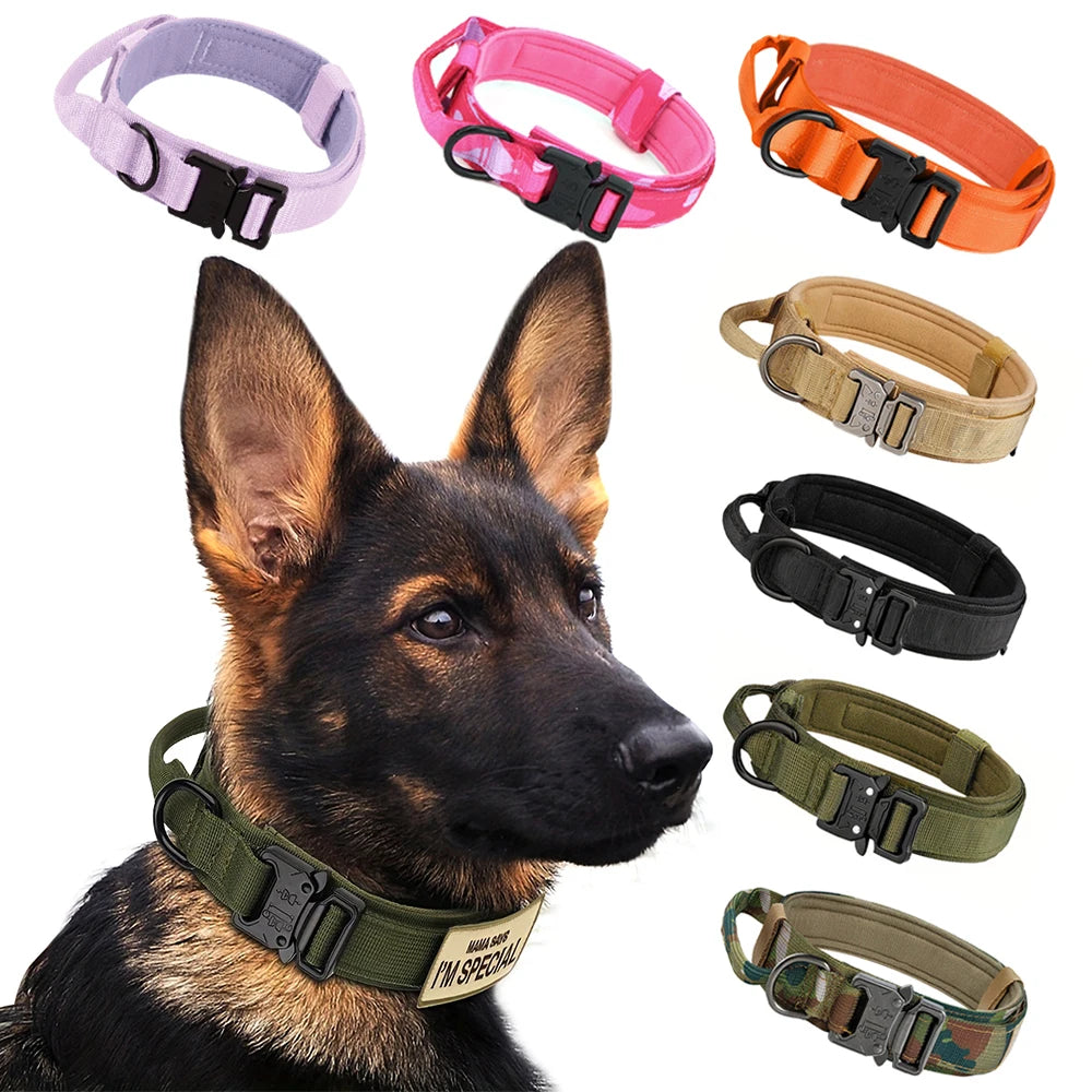 Dog Training Collar Adjustable Tactical Leash Set With Control Handle