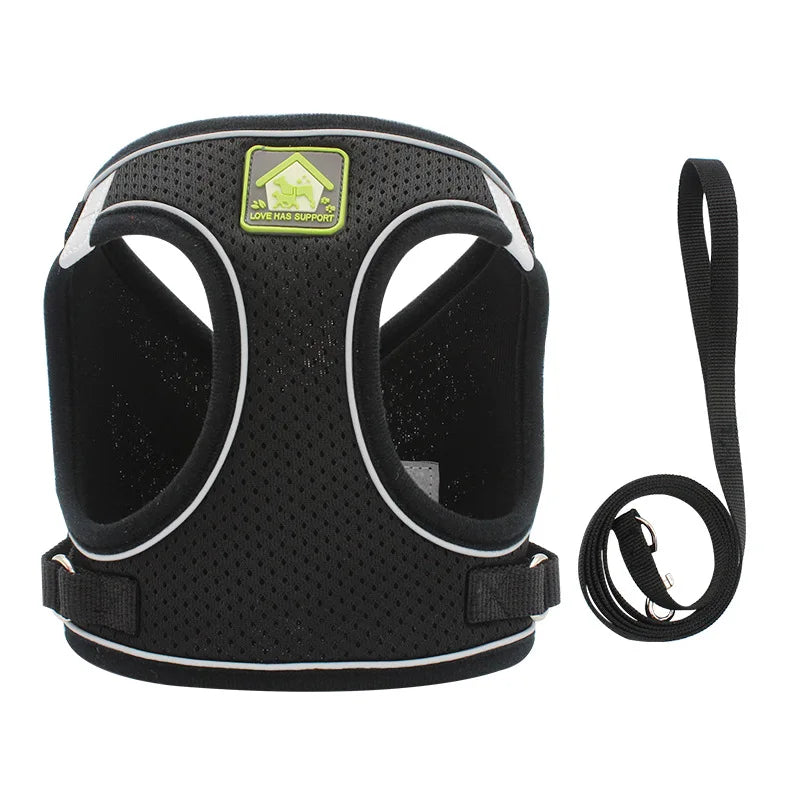 Dog Harness Small Medium Sized Dog Vest Style Leash Reflective Puppy Summer Breathable Harnesses Pet Supplies Dog Collar Corgi