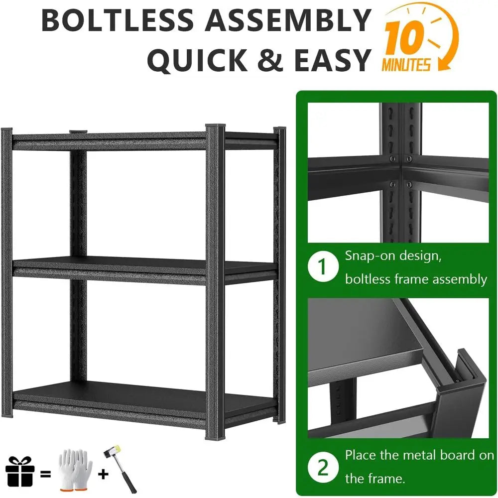Heavy Duty 5-Tier Metal Storage Rack For Aquariums And Terrariums