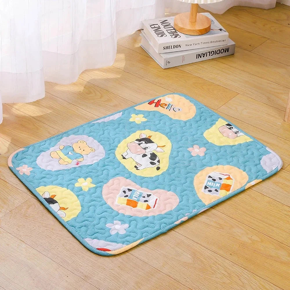 Cooling Pet Bed Mat Ice Silk Moisture Proof For Pets