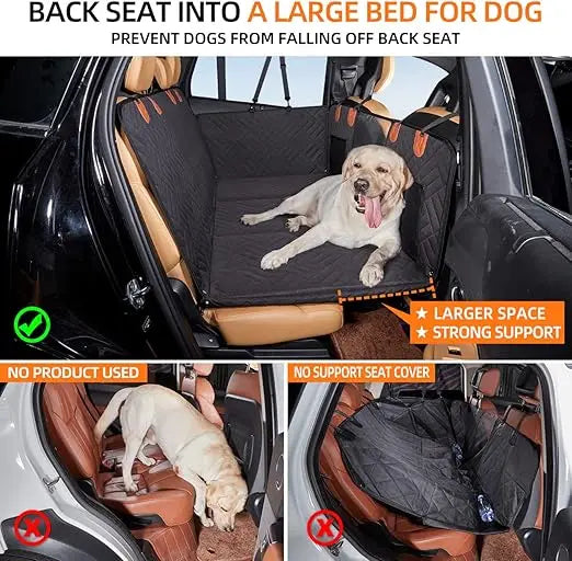 Premium Back Seat Extender Dog Hammock For Car Seat Cover