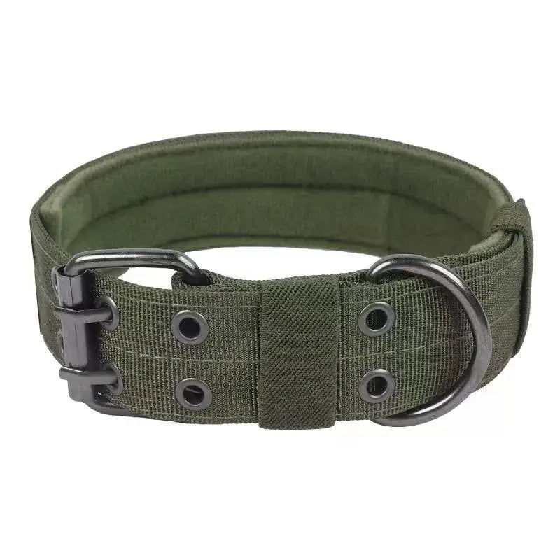 Outdoor Adjustable Military Dog Collar Traction Rope Metal D-Ring and Buckle Working Dog Collar Five-Level for Medium and Large dog harness and leash set pet collars ip67 waterproof pet collar harness
