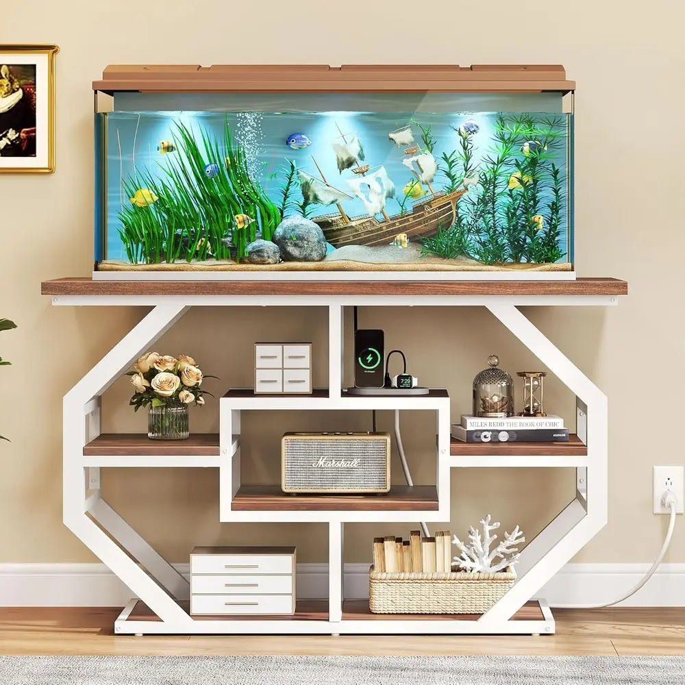 Heavy Duty Tank Stand With Power Outlet For Aquariums And Terrariums