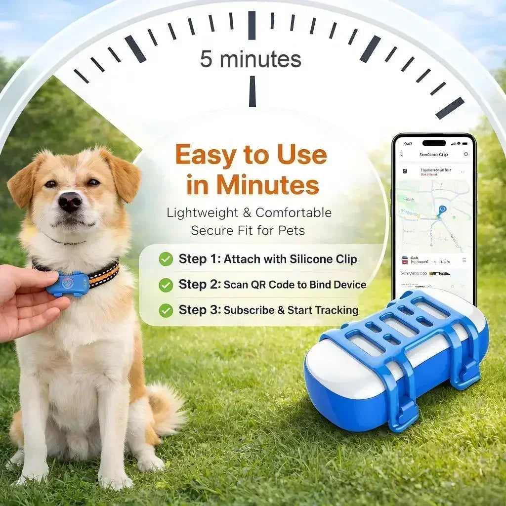 GPS Pet Tracker 4G for Dogs and Cats IP67 Waterproof