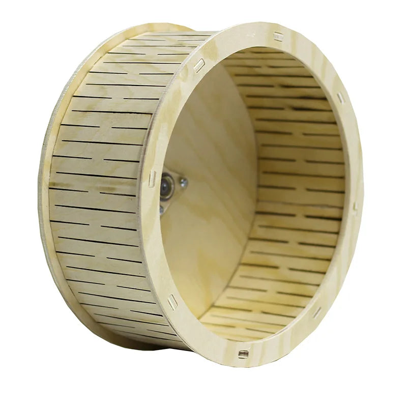 Wooden Hamster Toys Set With Cages Running Wheels Nests
