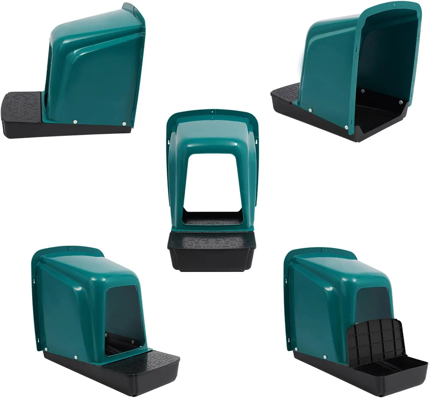 Five Pack Roll Away Chicken Nesting Boxes With Perch Tray