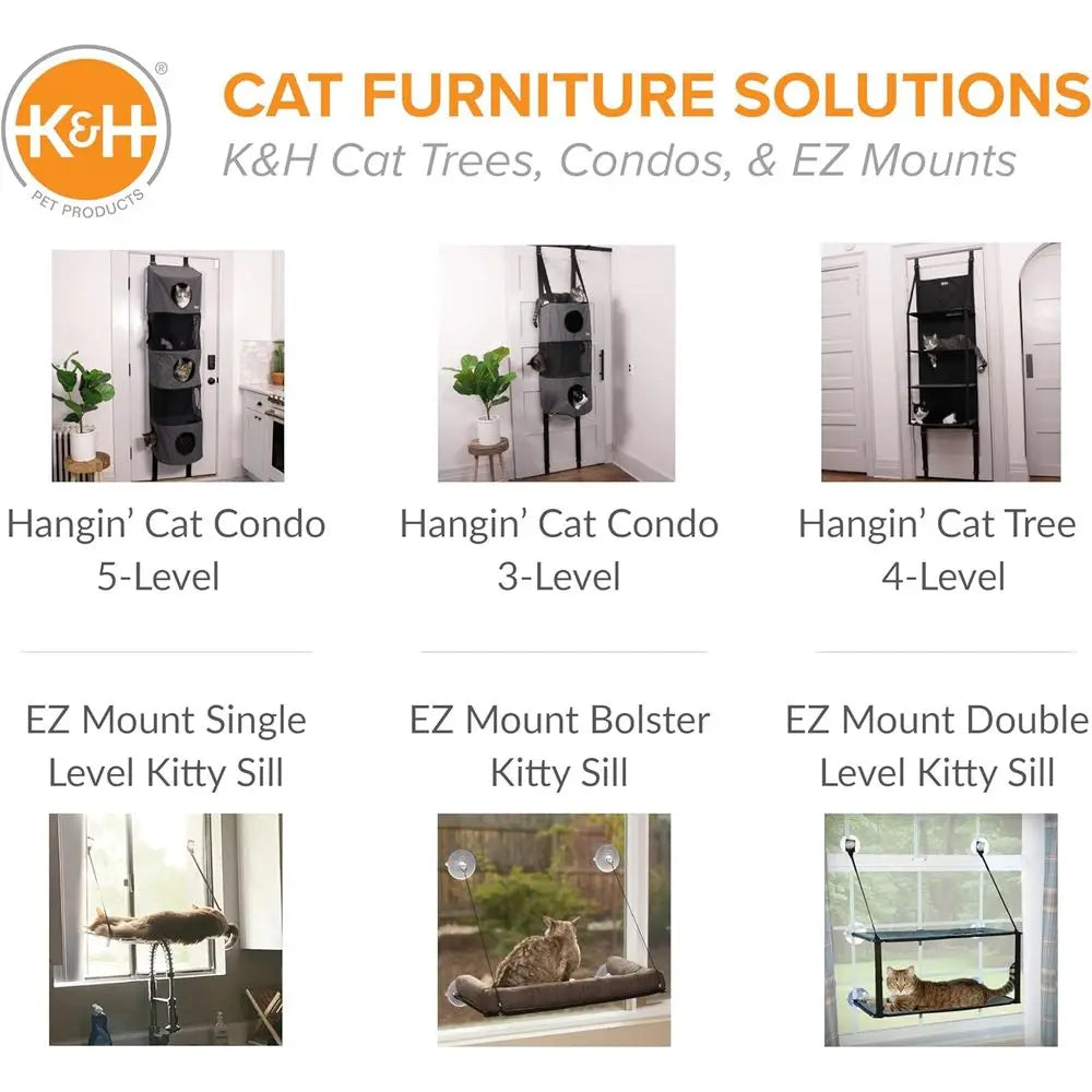 Hangin Cat Tree Condo 5 Level Door Mounted Cat Furniture