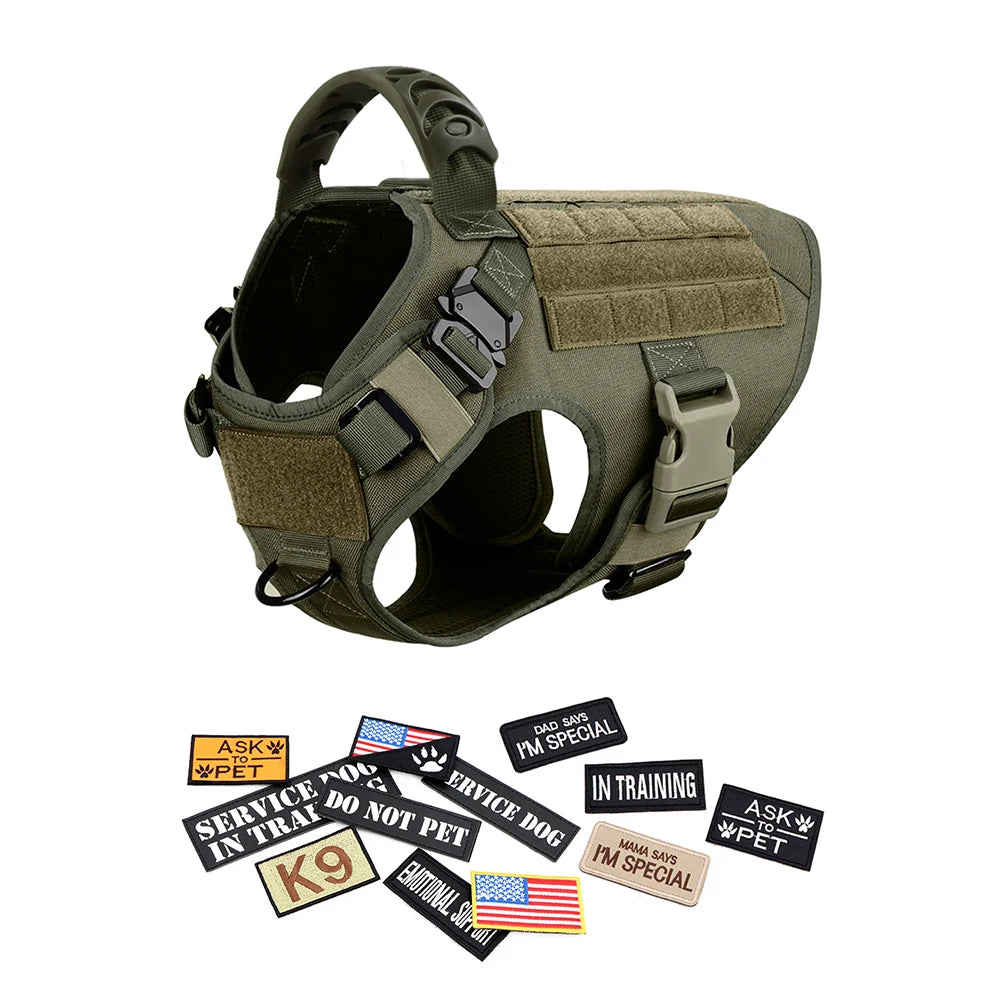 PETRAVEL Military Style Dog Harness Vest Set For Training
