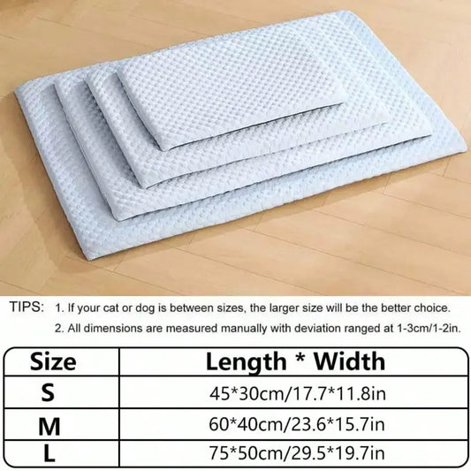 1pc Breathable Cooling Cat Bed Thick Padding Washable Pet Nest
