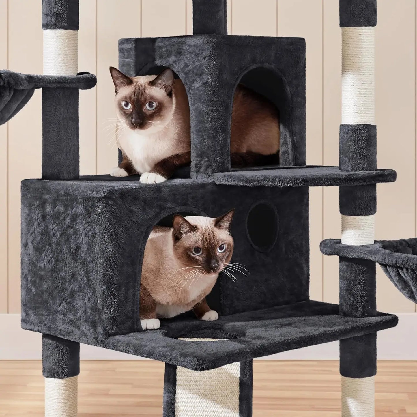 Cat Tree With Condos Sisal Posts Plush Perches Ladder