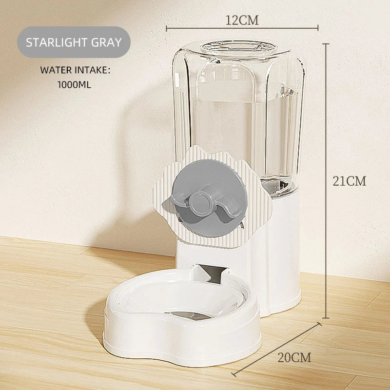 Hanging Bottle Auto Pet Feeder Cat Puppy Medium Capacity Gravity Refill PP Cage Household Young Pet Feeding Set