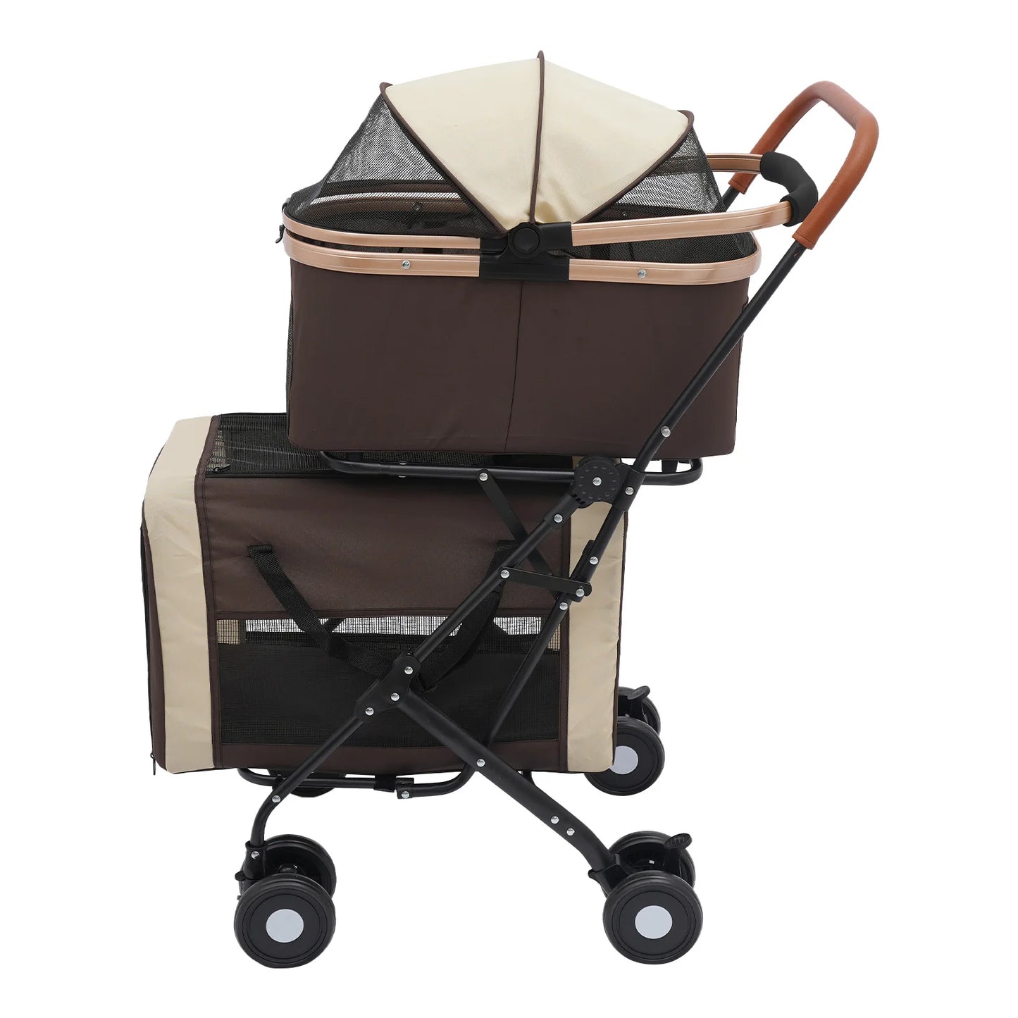 3-in-1 Multifunctional Pet Stroller With 2 Carriers For Small And Medium Dogs