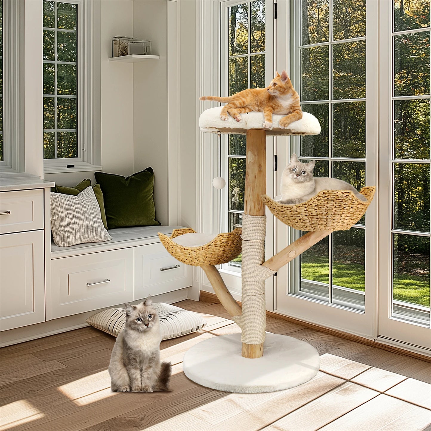 BINGOPAW Modern Cat Tree Activity Tower With Plush Cushion