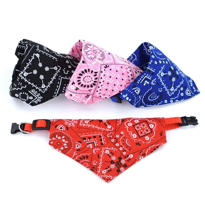 Cat Collar Lovely Adjustable Dog Cat Necktie Pet Triangular Saliva Tie Scarf Dog Bandana Collar