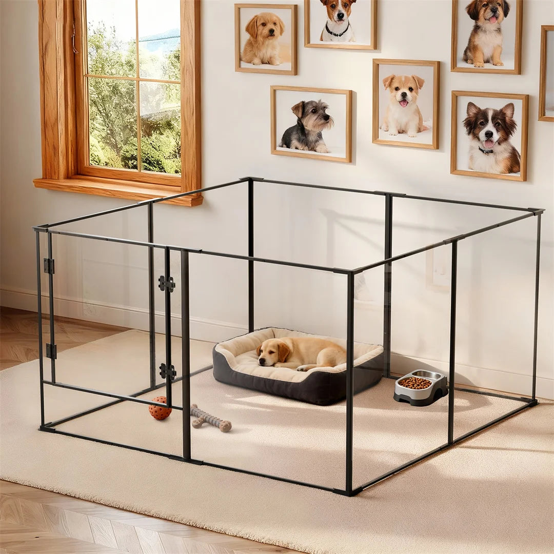 Bingopaw 8 Panel Acrylic Dog Playpen Indoor Pet Fence
