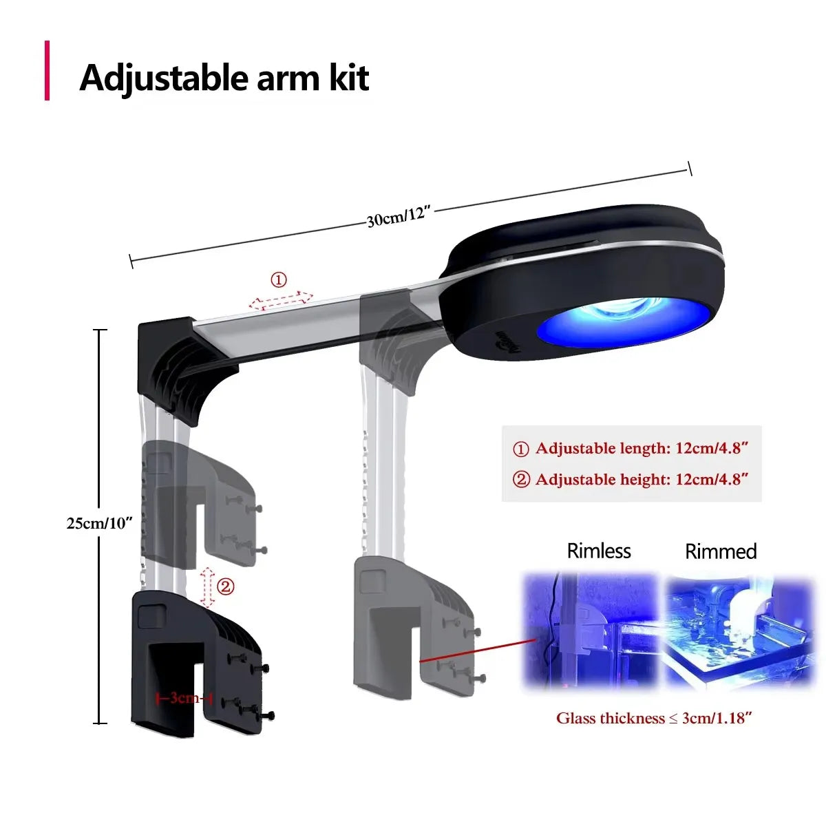 PopBloom WiFi Nano Aquarium LED Light 60W Full Spectrum